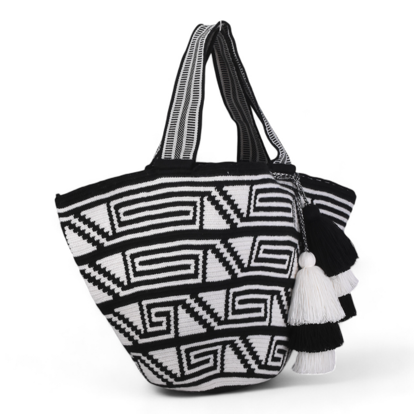 Handmade Black & White Tote Bag