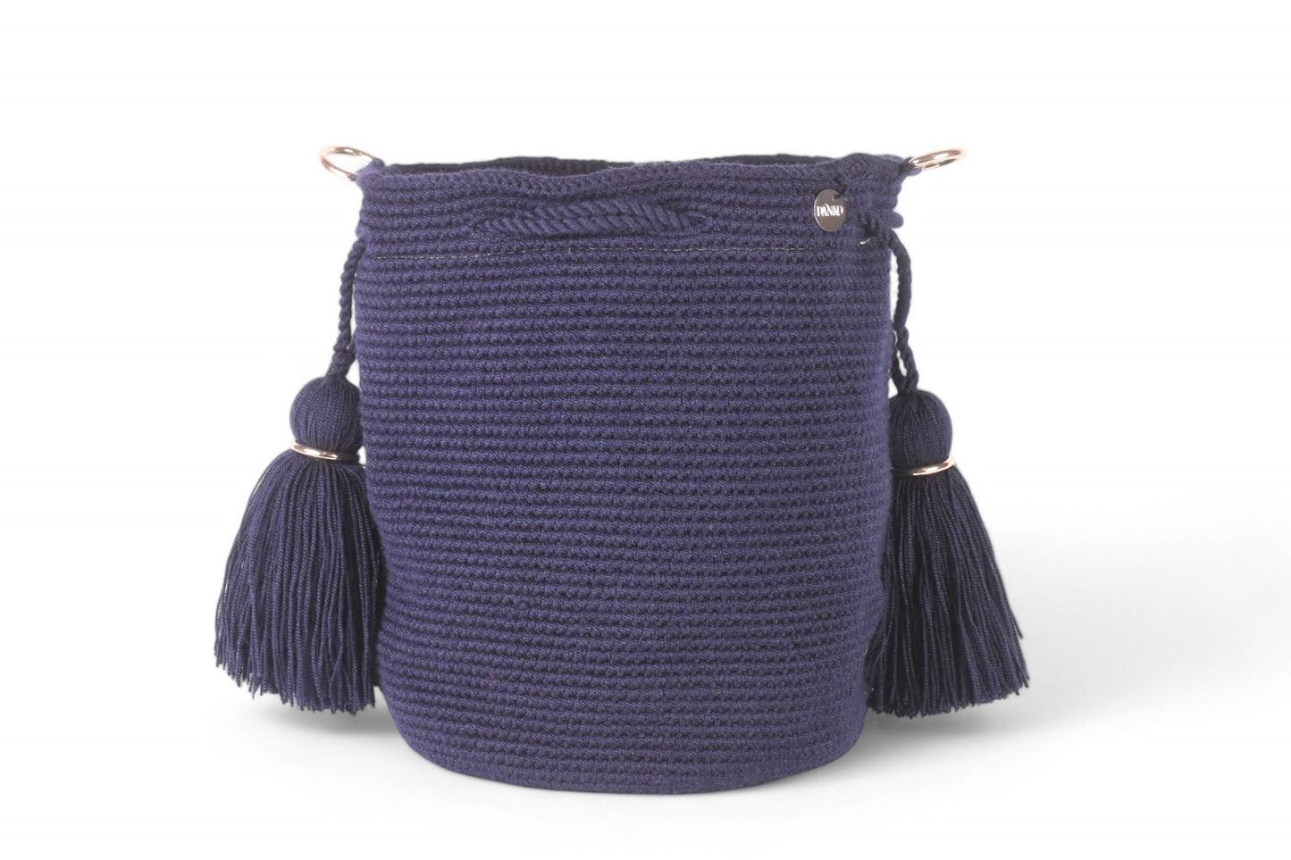 Medium Navy Blue Lux Wayuu Bag