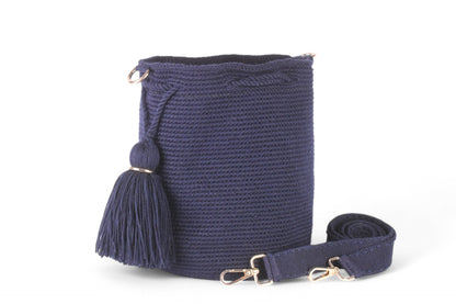 Medium Navy Blue Lux Wayuu Bag