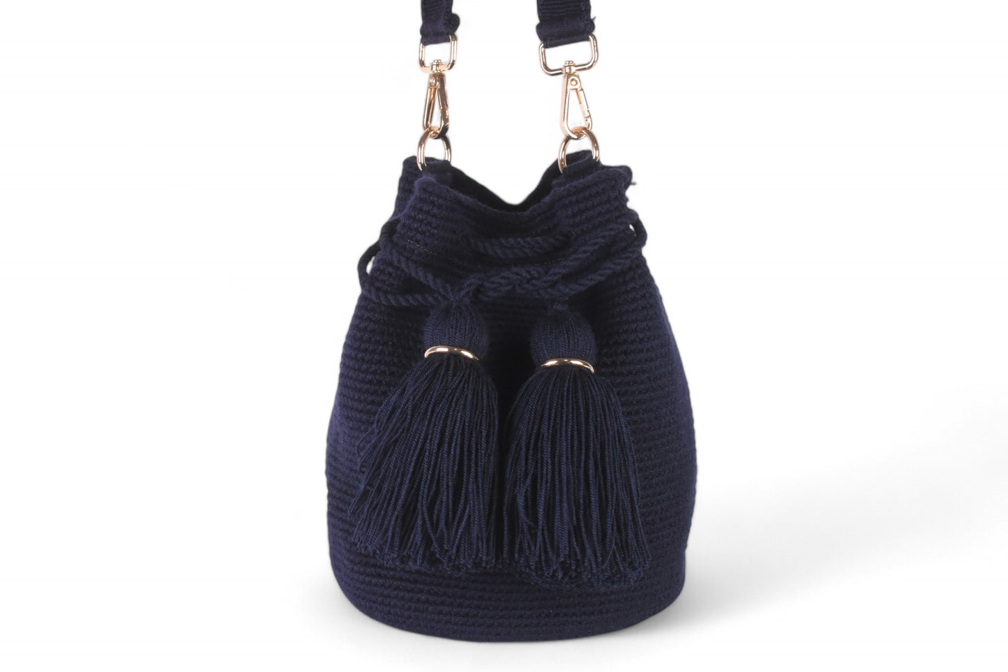 Medium Navy Blue Lux Wayuu Bag