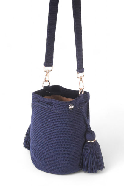 Medium Navy Blue Lux Wayuu Bag