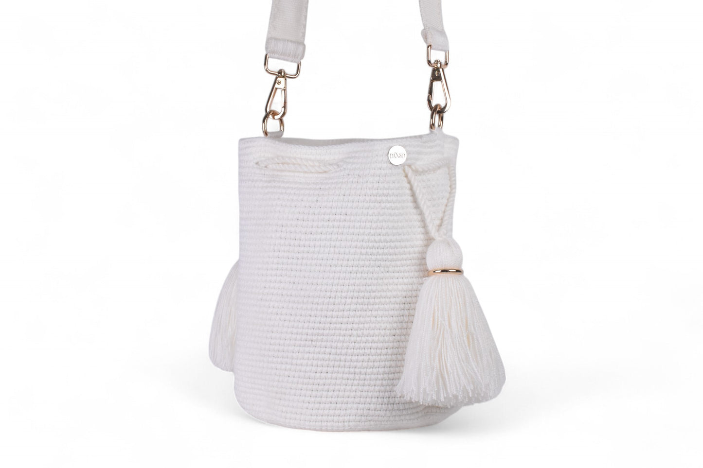 Medium White Lux Wayuu Bag