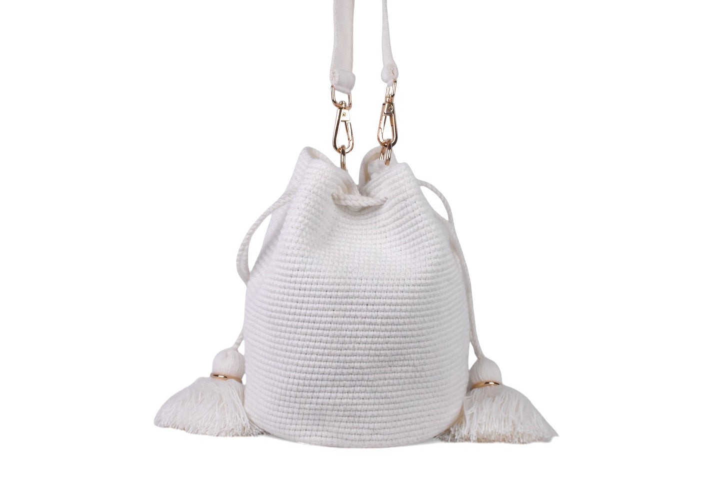 Medium White Lux Wayuu Bag