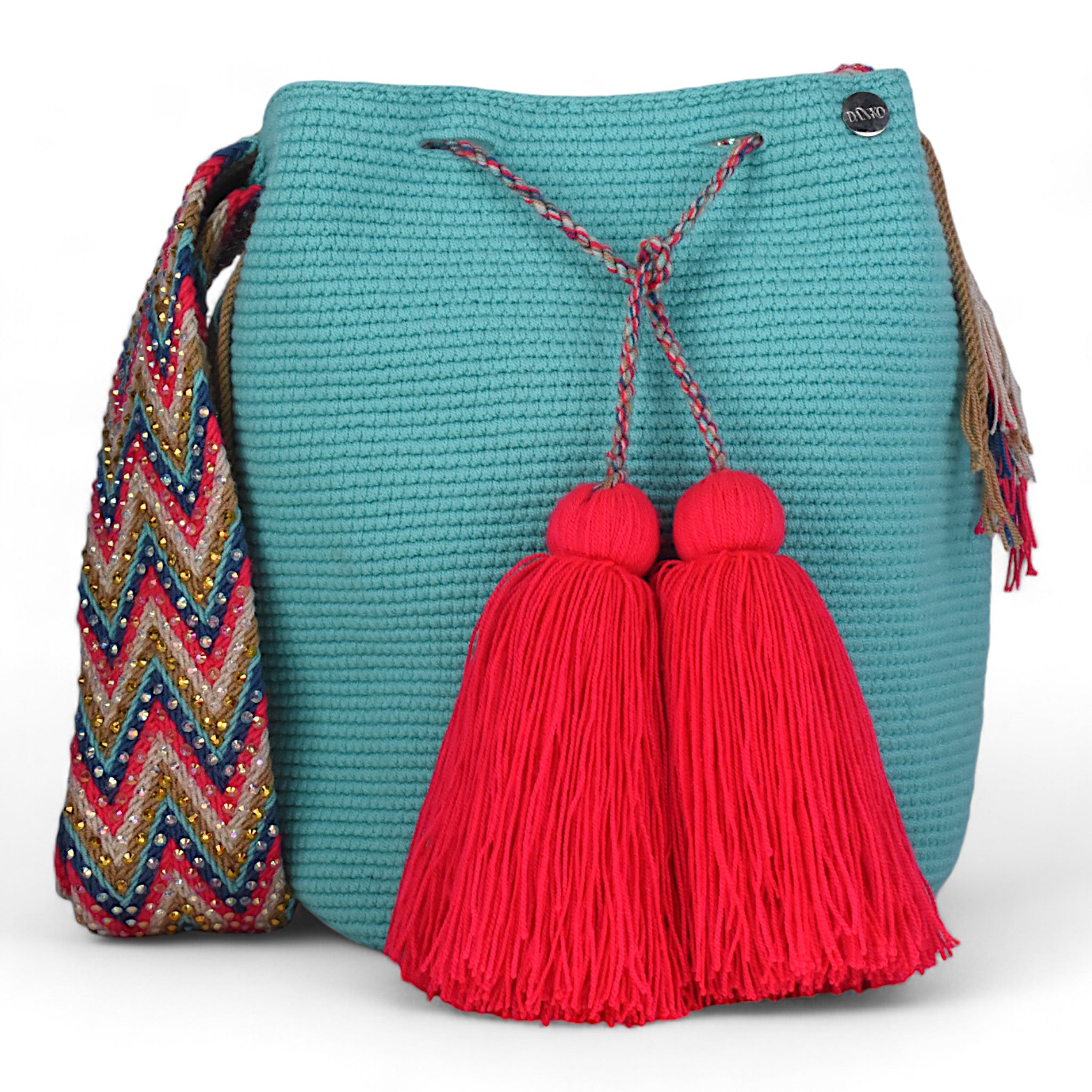 Turquoise hot HandMade Wayuu Boho Shoulder Bag For Women