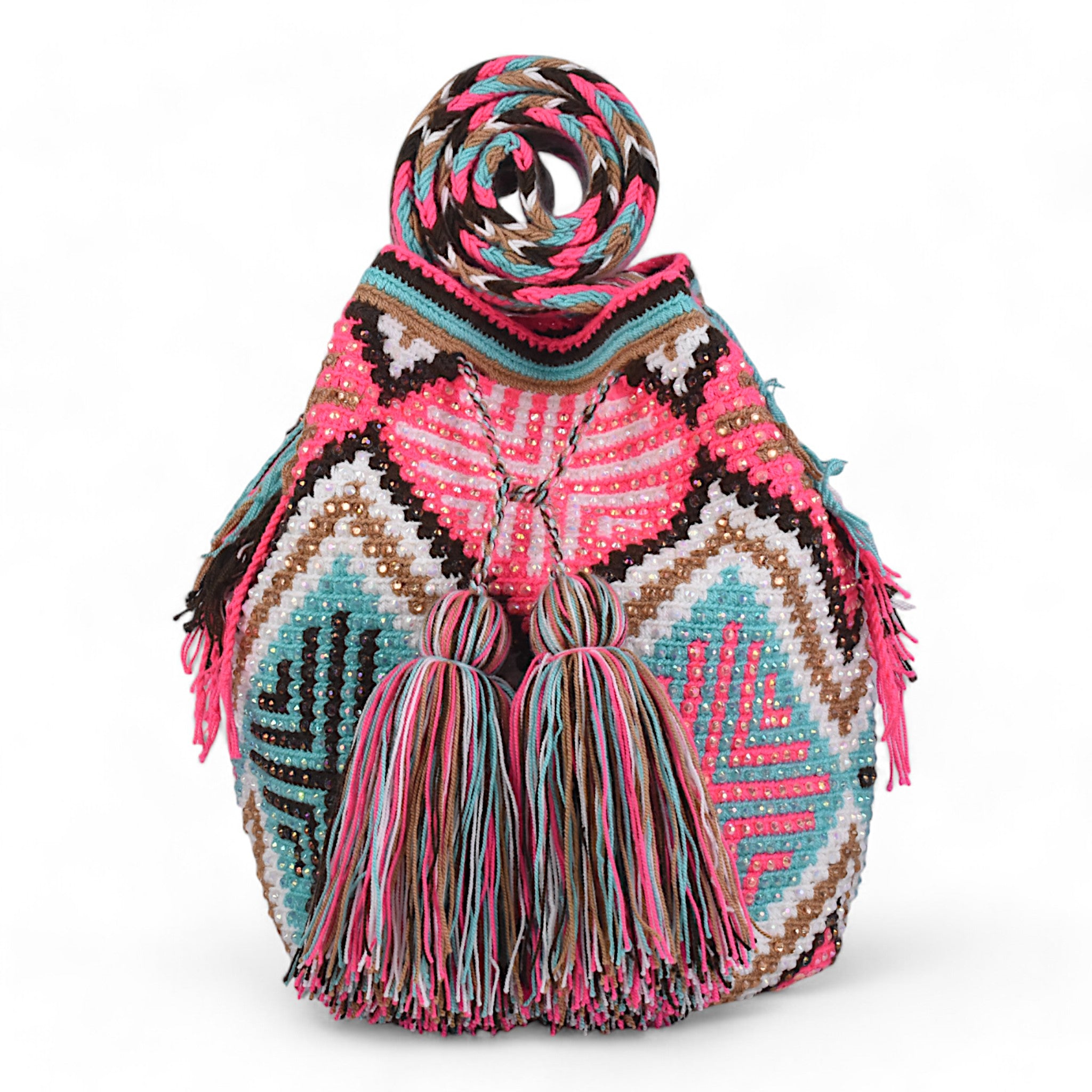 Precious hand-woven Wayuu bag made sold of acrylic yarn