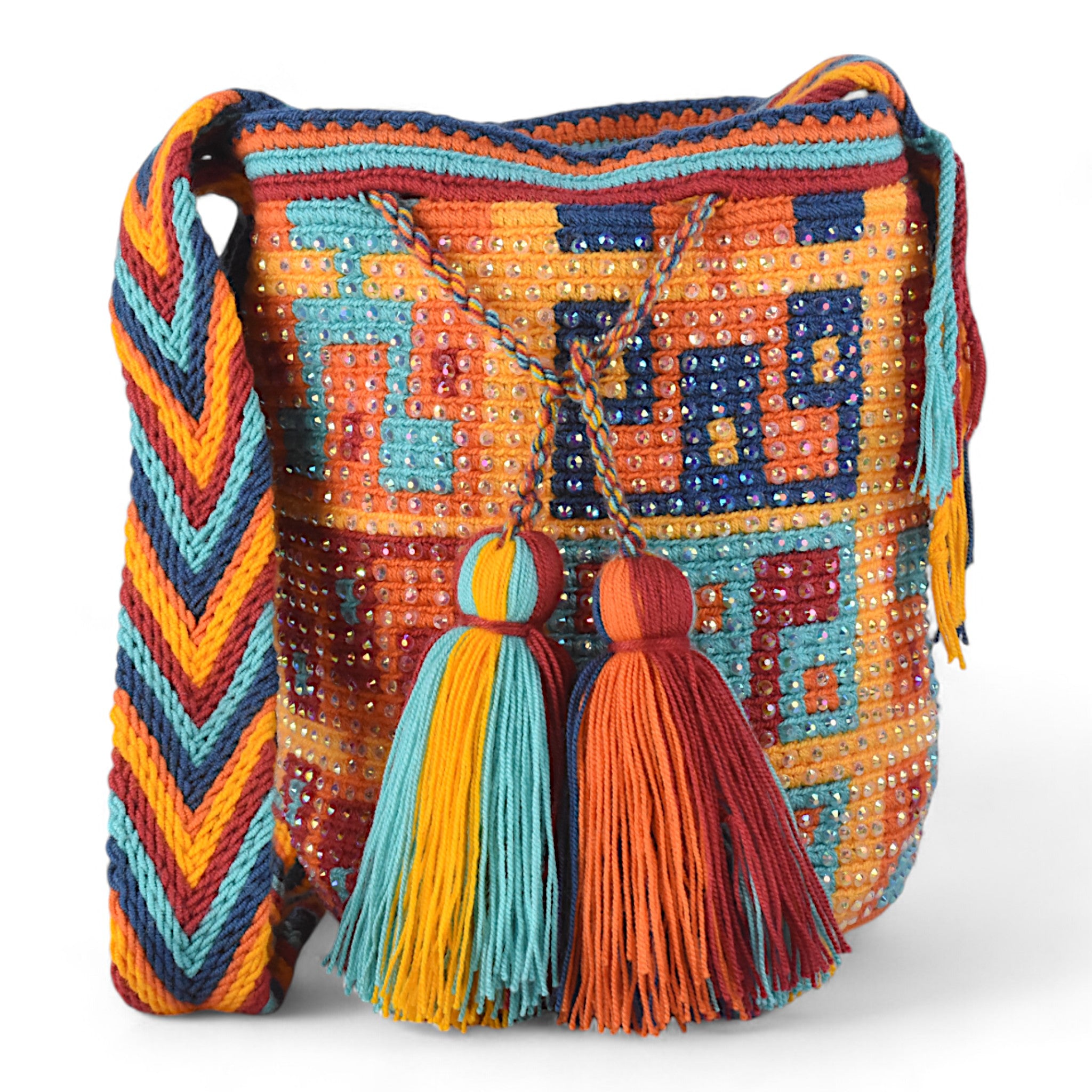 Wayuu bags with crystals sale