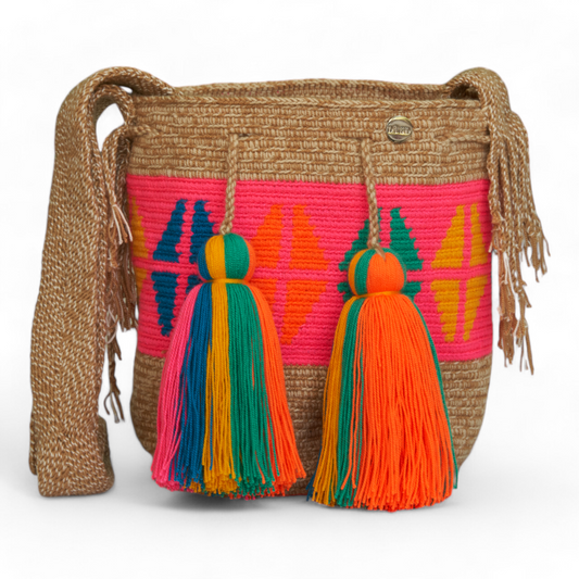 Handmade Shoulder Bag with Wayuu Pattern